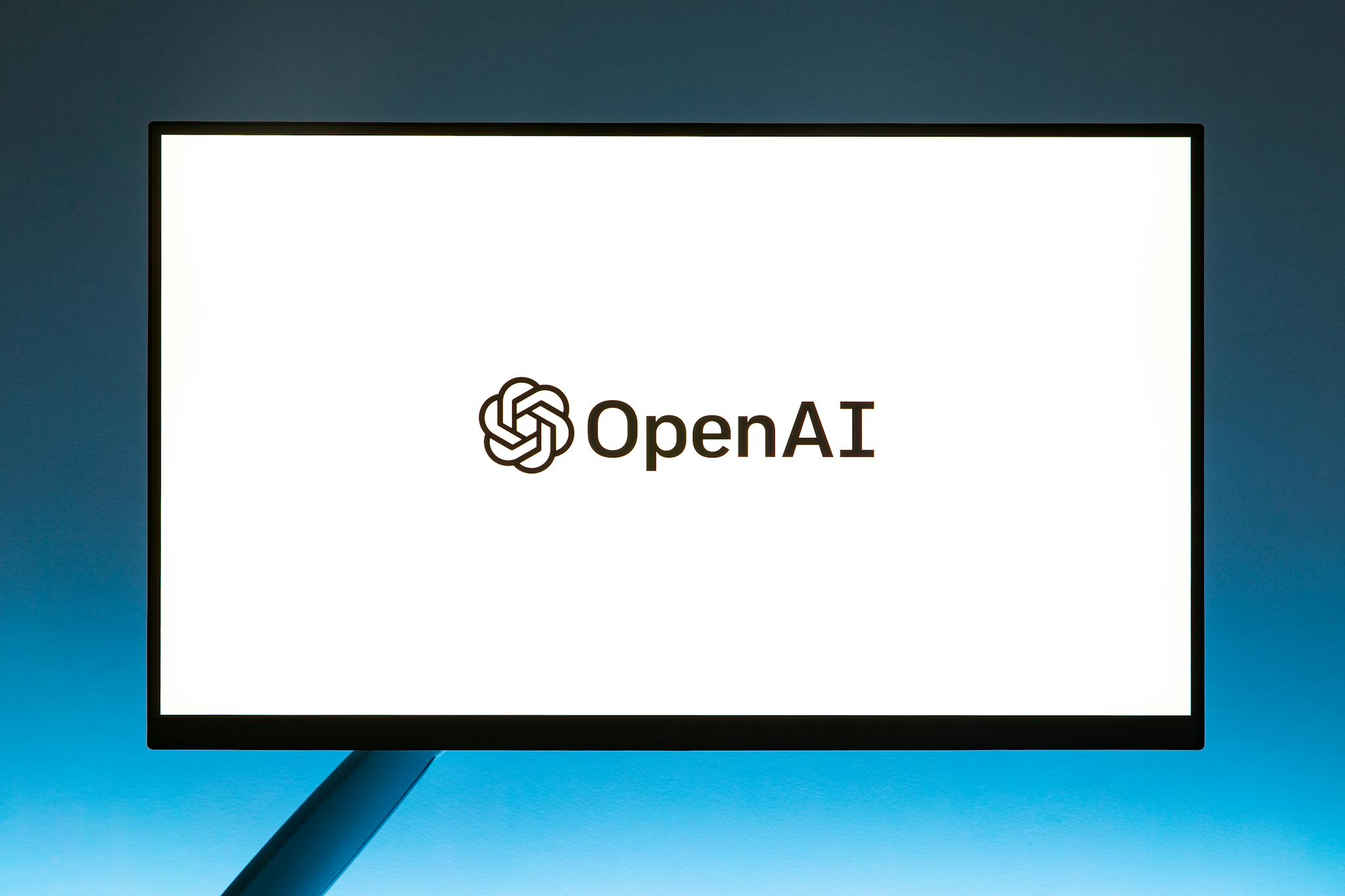 Minimalistic Display Of Openai Logo On A